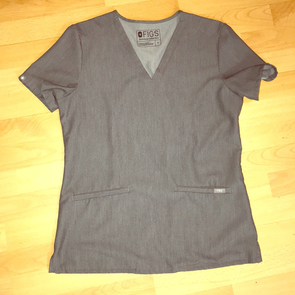 Figs Scrub Top - Casma - Small - Graphite
